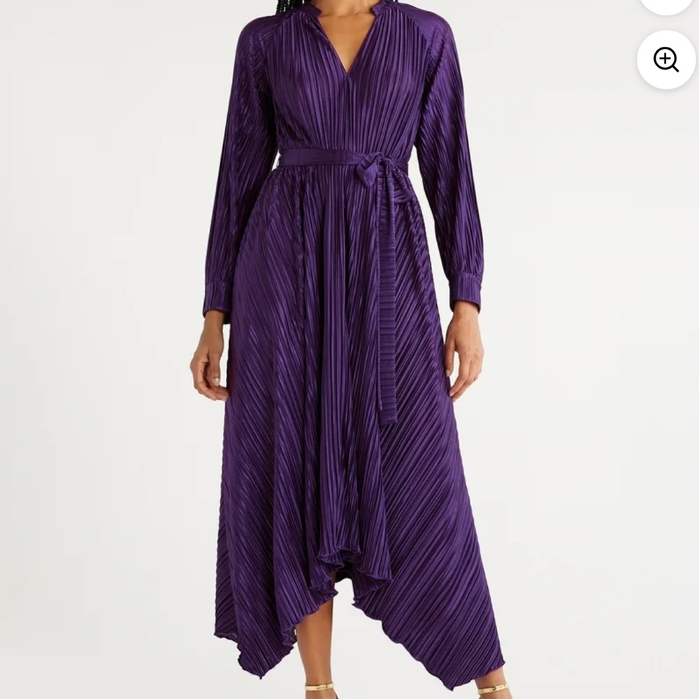 Scoop Handkerchief Hem Maxi Dress